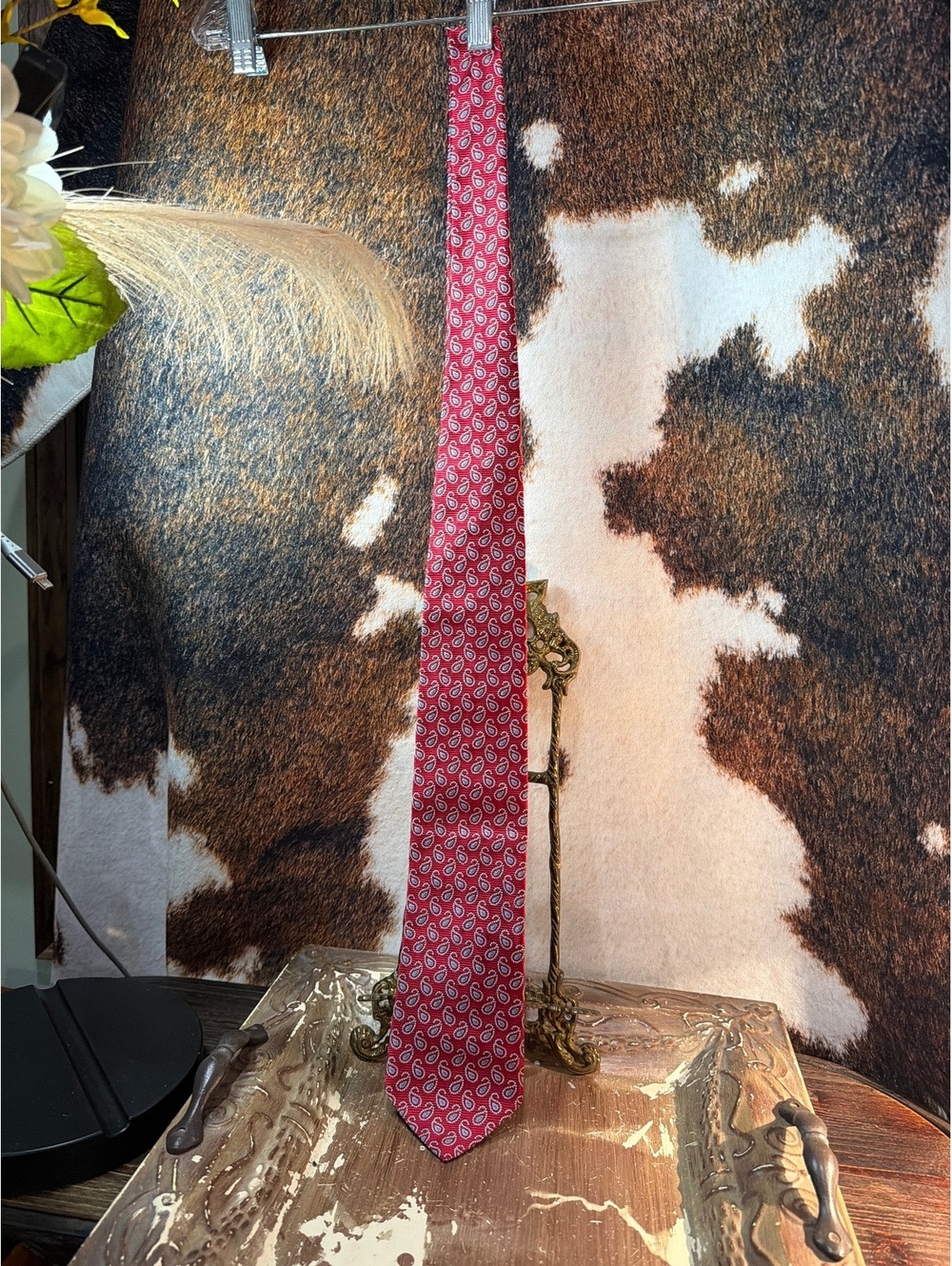 Brooks Brothers Red Paisley Silk Tie
